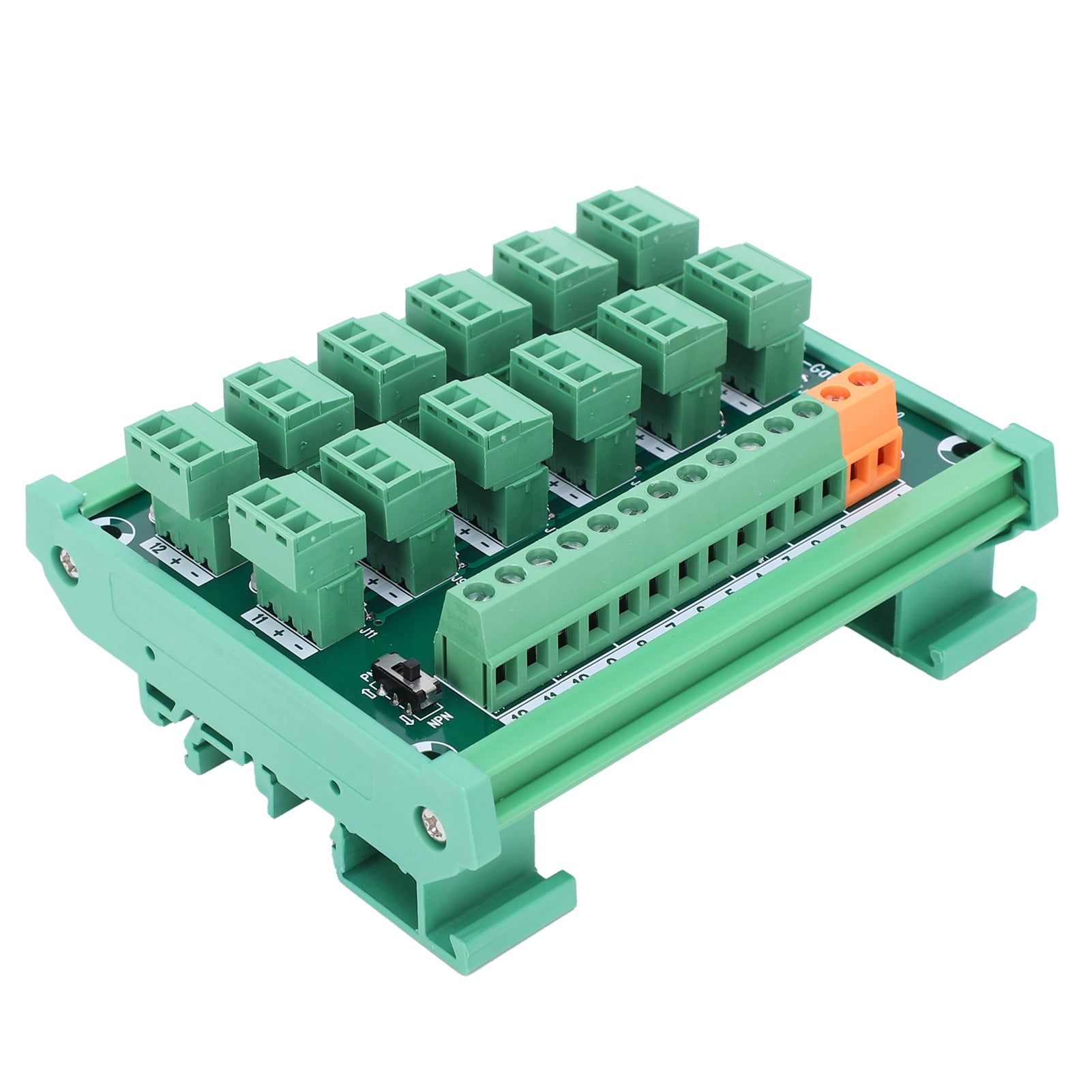 NPN PNP Terminal Block, Convenient Terminal Block 3-Wire 12-Channel NPN ...