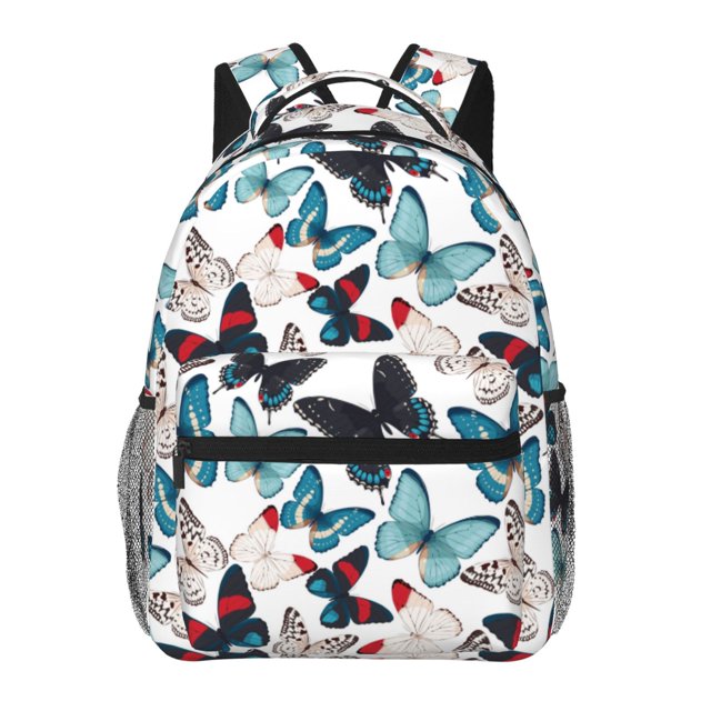 Fotbe Butterfly Mochila Casual con Estampado para Escuela, Viajes y Actividades al Aire Libre - Duradera, Ligera y Cómoda