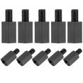 thumbnail image 1 of Unique Bargains 50pcs M4 10 + 6mm Filetage Femelle Mâle en Nylon Hexagonal Vis d'Entretoise Noir, 1 of 3