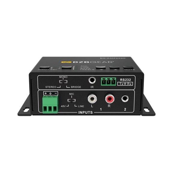 BZBGEAR 2-Channel 40W 4/8 Ohms Stereo/Mono Audio Amplifier