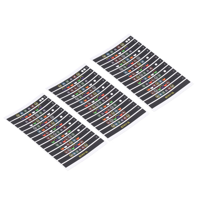 Guitar Fingerboard Sticker,10 Sheet Guitar Fretboard Coded Note Decals Guitar Note Sticker Future-Proof Design