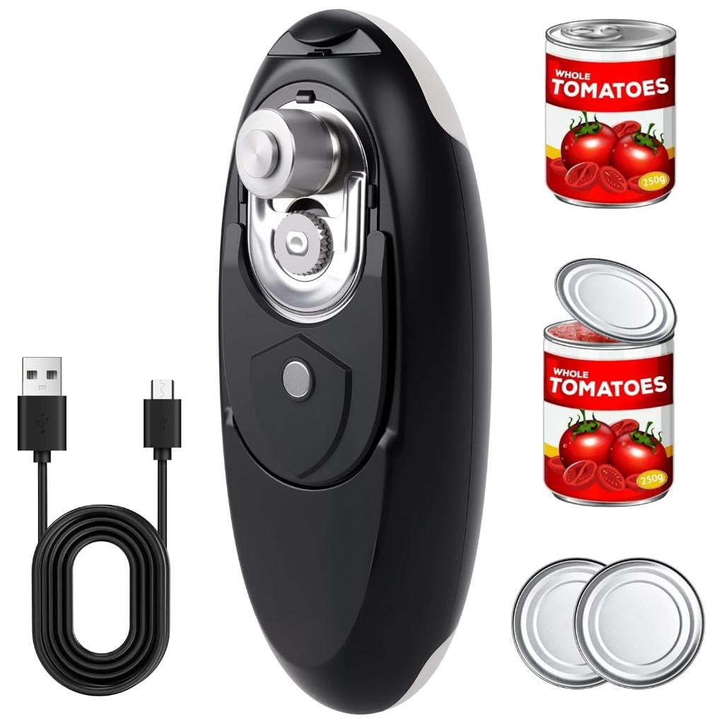 WE-POLUJ Handheld Electric Can Opener Rechargeable Automatic Jar Bottle Openers