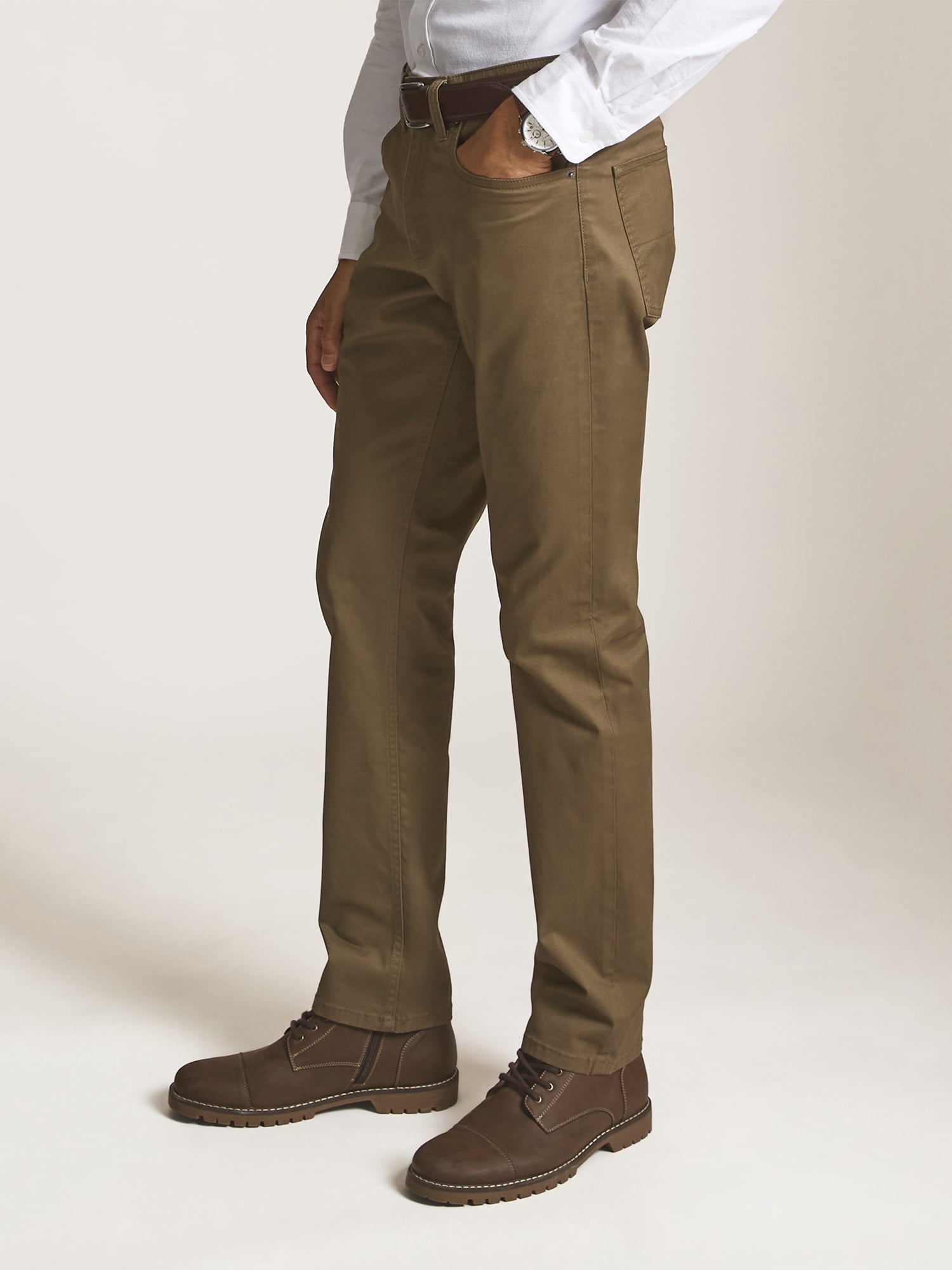 Chaps Men’s and Big Men’s Seacoast Wash Stretch Twill 5-Pocket Pants, Sizes 30-40