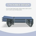 thumbnail image 3 of Domi Outdoor Living Aluminum Patio Adjustable Lounge Chairs Set of 3, w/Side Table(Navy Blue), 3 of 8