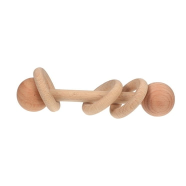 Baby Rattle Woody Toy Toddler Toys Handheld Bell Wooden Newborn