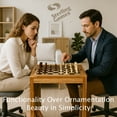 thumbnail image 3 of Sterling Games Wooden Chess Table with Checkers Backgammon Combo Set, Rustic Oak, 3 of 9