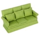 thumbnail image 2 of Mini sofá para casa de muñecas 1:12 con 3 uds. De almohada, muebles de sala de estar, accesorios de decoración para casa de muñecas de madera, color verde, 2 of 5