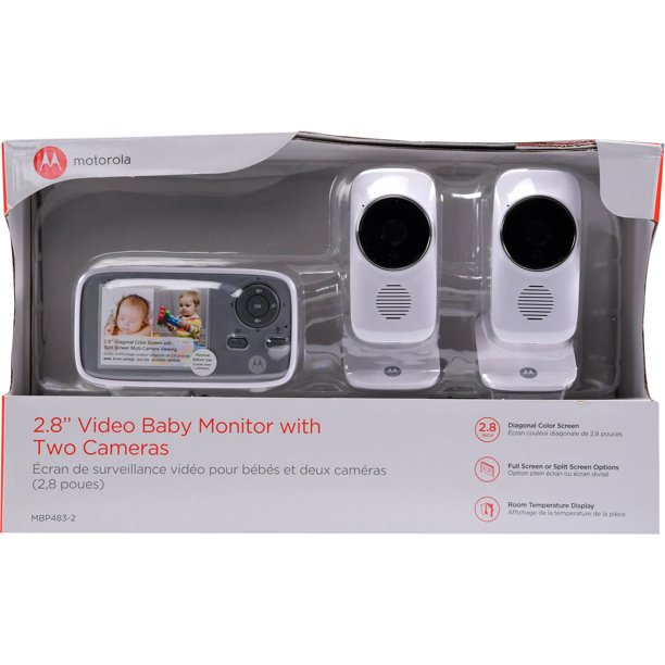 Refurbished Motorola Mbp4 2 2 8 Video Baby Monitor With Two Cameras Walmart Com Walmart Com