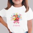 thumbnail image 2 of Zpanxa T-Shirts pour Tout-Petites Fille Imprimé Fête des Mères Col Rond Manches Courtes Haut Polyester Spandex 10-11 Ans, 2 of 5