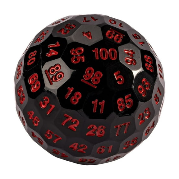 Cusdie Upgraded 50MM 100 Sided Polyhedral D&D Dice with Tin Box, Single D100 Game Dice for Dungeon and Dragons
