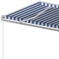 thumbnail image 3 of vidaXL Manual Retractable Awning 500x300 cm Blue and White, 3 of 5