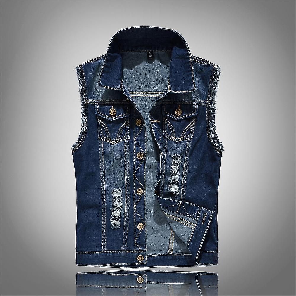 Mens Sleeveless Jeans Jacket Denim Men 