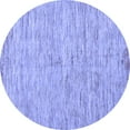thumbnail image 1 of Ahgly Company Indoor Round Solid Blue Modern Area Rugs, 3' Round, 1 of 4