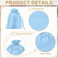 thumbnail image 3 of Uxcell Satin Drawstring Gift Bags for Jewelry, Candy, and Party Favors Sky Blue 4 x 6 Inch, 3 of 7