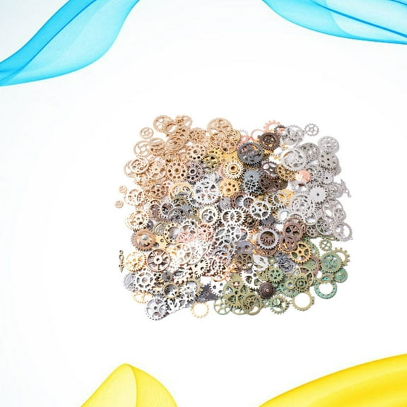 LABSERRON 100g Set Steampunk Gear for Art Craft Decor and Jewellery Making in Assorted Colors