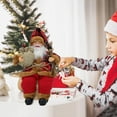 thumbnail image 2 of PEIBang Christmas Santa Figurines Standing Santa Claus Figure with Gifts Bag & Doll Bear,Doll Gifts for Holdiday Winter Home Table Xmas Party, 2 of 5