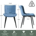 thumbnail image 6 of YOUNIKE Upholstered Dining Chairs Set of 4 PU Leather Wingback Modern Kitchen Dining Room Chair, Blue, 6 of 6