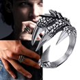 thumbnail image 4 of Anillo De Halloween Con Garras De Dragón De Águila De Acero De Titanio Para Hombres, 4 of 4