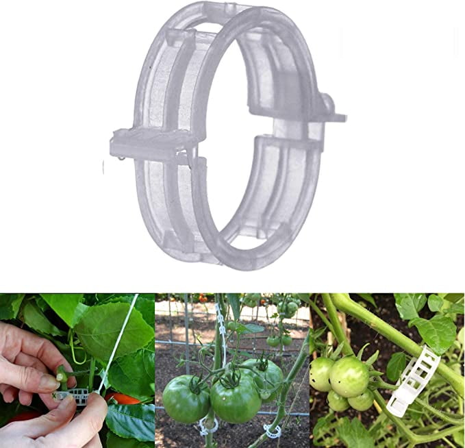 300 Pcs Tomato Trellis Clips, Tomato Vine Clips, Plant Support Garden