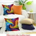 thumbnail image 4 of Pratyus Colorful Swirls Pillow Covers Home Decor Set for Sofa Couch, 1 Pack Linen Throw Pillow Case 18x18in, 4 of 5