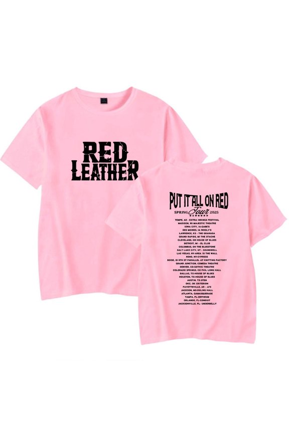 Red Leather Merch Put It All On Red Summer men's and women's pure cotton short sleeved T-shirt fashionable Y2K printed casual T-shirt