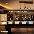 thumbnail image 3 of Bulbrite 862866 2100K 350 Lumen 4.5 watt LED Curved Filament Dimmable A19 Light Bulbs with Clear & Medium E26 Base, Warm Amber - Pack of 4, 3 of 5