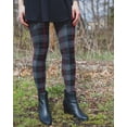 thumbnail image 7 of MeMoi Glasgow Plaid Cotton Blend Sweater Tights - Womens - Female (M/L, Black), 7 of 7
