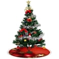 thumbnail image 4 of GZHJMY Christmas Tree Skirt, 30" Xmas Tree Skirts Christmas Background Christmas Tree Mat for Christmas Holiday Party Ornaments, 4 of 5