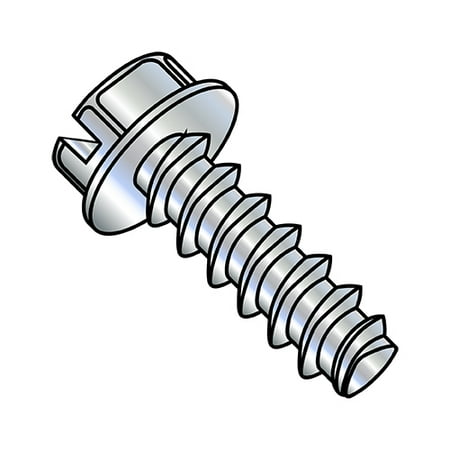 

1/4-10X3/4 Slotted Ind Hex Washer Thread Rolling Screws 48-2 Fully Threaded Zinc & Wax (Pack Qty 2 500) BC-1412LSW