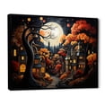 thumbnail image 2 of Designart "Cozy Village in Moonlit Autumn IV" Cityscapes Framed Wall Art - Industrial Orange City Art Deco Living Room Framed Canvas Art, 2 of 6
