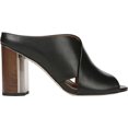 thumbnail image 2 of Women's Sarto by Franco Sarto Clara Slide Sandal Black Vachetta Leather 9 M, 2 of 6