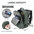 thumbnail image 2 of FUNING Laptop Backpack for Women, Work Doctor Teacher Nurse Wide Open College School Student 15.6 Inch Laptops Bookbag Purse with USB Charging Port, Travel Computer Bag for Women Green, 2 of 5