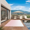 thumbnail image 3 of Pink Ombre Stripe Outdoor Rug for Patio/Deck/Porch, Non-Slip Large Area Rug 5 x 8 Ft, Modern Abstract Art Gradient Striped Indoor Outdoor Rugs Washable Area Rugs, Reversible Camping Rug Carpet Runner, 3 of 8