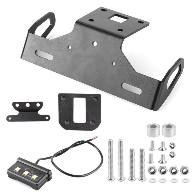 Soporte de matrícula trasera de motocicleta con luz LED Apto para KAWASAKI Z800 2013-2018