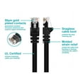 thumbnail image 3 of Monoprice Cat5e Ethernet Patch Cable - 1 Feet - Black | Network Internet Cord - RJ45, Stranded, 350Mhz, UTP, Pure Bare Copper Wire, 24AWG, 3 of 6