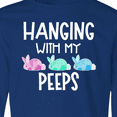 thumbnail image 4 of Inktastic Easter Hanging with My Peeps Pastel Bunnies Long Sleeve Youth T-Shirt, 4 of 5
