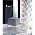 thumbnail image 2 of Meridian Furniture Isla Contemporary Velvet Ottoman/Stool in Gray, 2 of 4