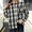 #06 Black, variant on Women's Flannel Shirts Casual Button Down Plaid Shirt Jacket Fall Winter Loose Long Sleeve Fleece Shacket Fashion Leisure Outfits with Pockets