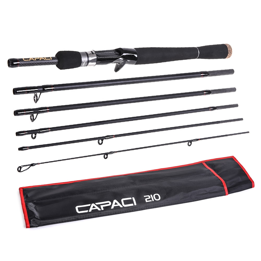 Carbon Fiber Spinning Casting Rod Ultra Light Travel Fishing Rod Lure Hand Pole 