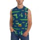 thumbnail image 1 of Fotbe Little Pirate Crocodile Men's Camiseta sin Mangas Estampada para Hombres, Playera Casual para Gimnasio, Entrenamiento, Playa-3X-Large, 1 of 7