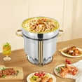 thumbnail image 6 of 11L Soup Chafer Stainless Steel Round Soup Warmer with Pot Lid and Fuel Holder in Gold, 6 of 12