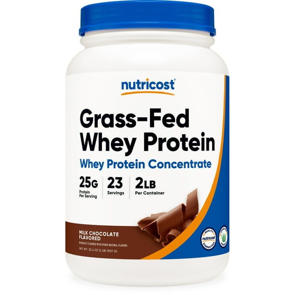 Nutricost Grass-Fed Whey Protein Concentrate Powder (Chocolate) 2LBS