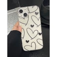 thumbnail image 3 of Compatible With Apple iPhone 15/15Pro Transparent White Love Love Shockproof Phone Case Protective Phone Case, Gift For Birthday, Girlfriend, Boyfrien, 3 of 4