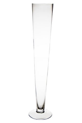 12 pcs Clear Glass Trumpet Pilsner Vase Wedding Centerpiece Diameter 4". 