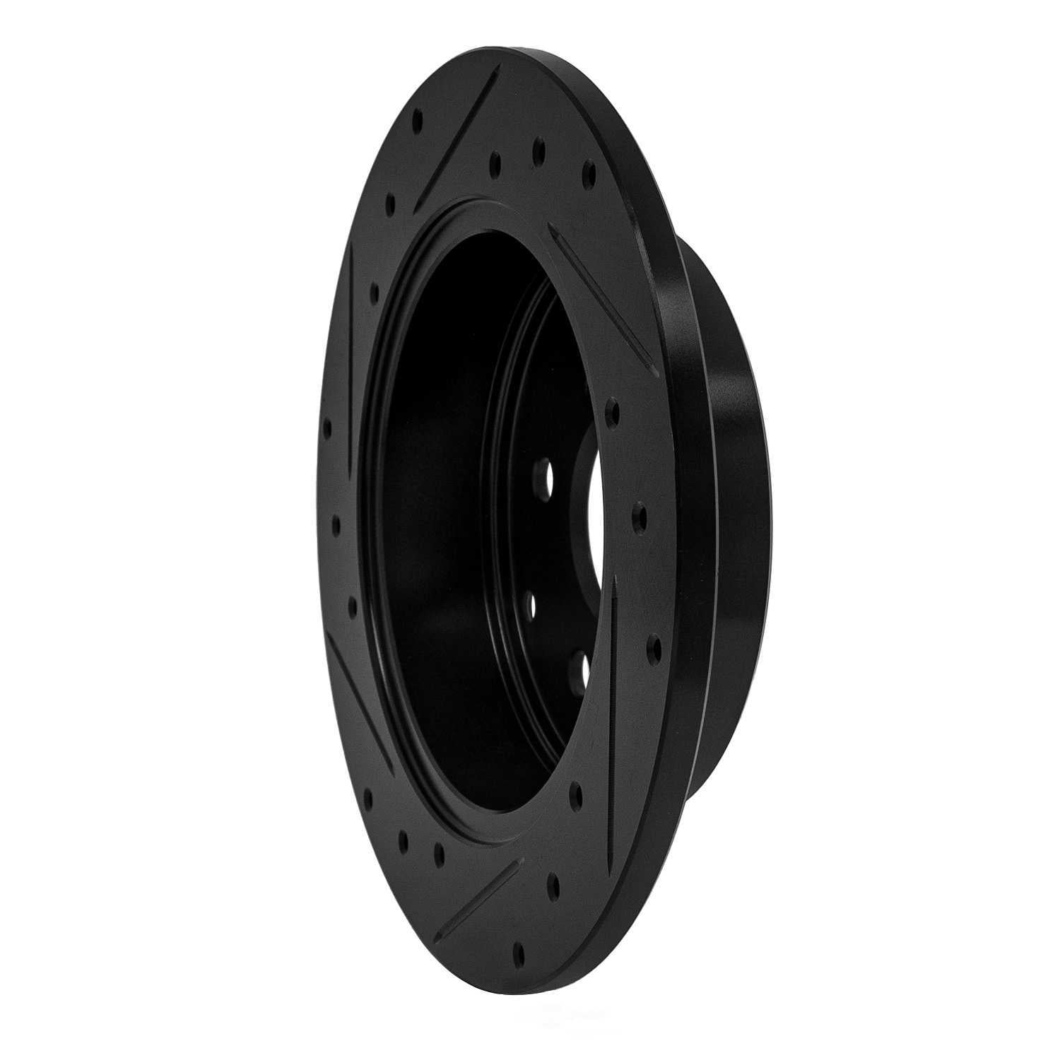 Dynamic Friction Company 633-76134R DFC Brake Rotor - Drilled And Slotted - Black
