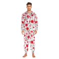 thumbnail image 3 of FORMRS Onesies Pajama for Adults Unisex Hoodie Winter Jumpsuit One Piece Sleepwear, Sizes S-2XL, Pink Floral, 3 of 7