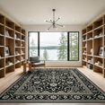 thumbnail image 2 of ODIKA 9'x12' Washable Area Rug Non-Shedding, Easy Care Scroll With Vintage Southwestern Border Motifs Oriental Boho Floral Playful for Master Suite, California King, Under Bed, 2 of 7