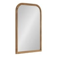 thumbnail image 1 of Kate and Laurel Glenby Transitional Arch Wall Mirror, 24 x 36, Rustic Brown, Wooden Farmhouse Arched Bathroom Mirror with Rounded and Stepped Frame Profile, 1 of 8