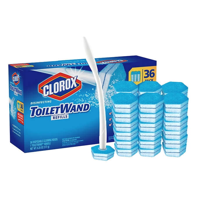 Complete Kit Clorox Toilet Wand and Disinfecting 36 Refill Heads Clean 