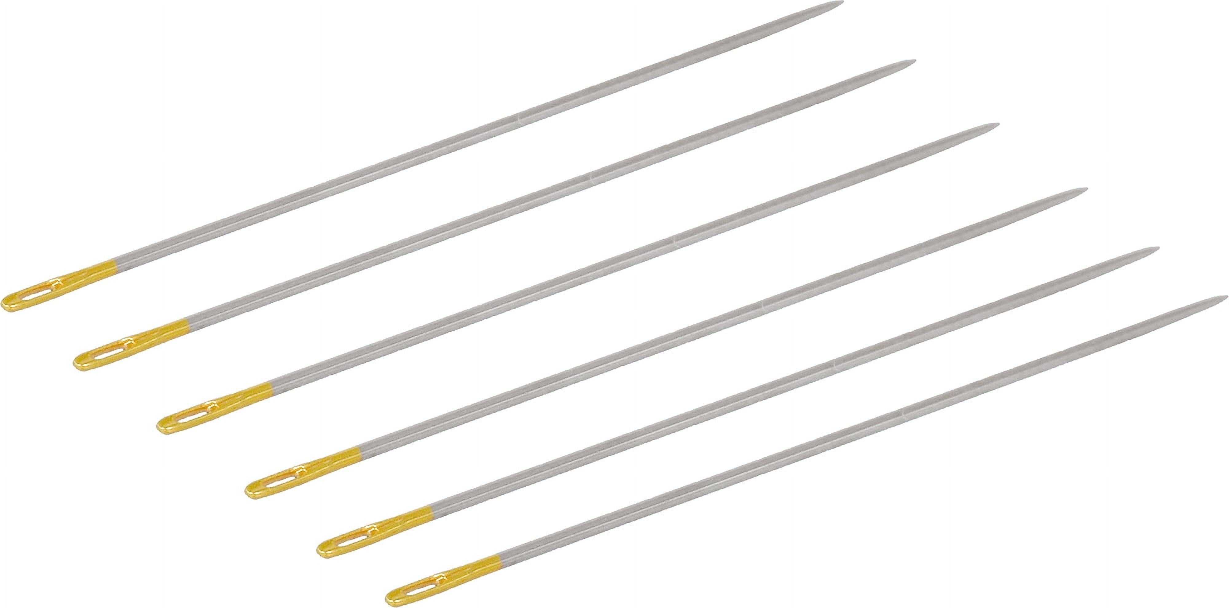 SINGER Gold Eye Steel Basting Needles with Decorative Magnet, 6 Count